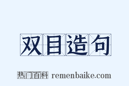 双目造句是什么意思的图片